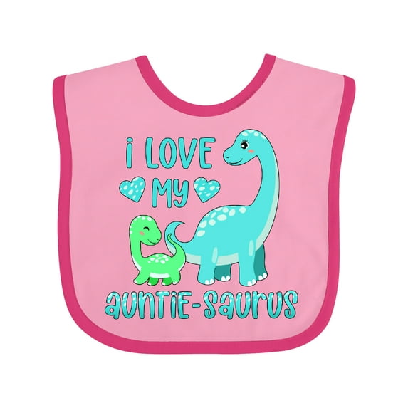 Inktastic I Love My Auntie-saurus Cute Brontosaurus Family Boys or Girls Baby Bib