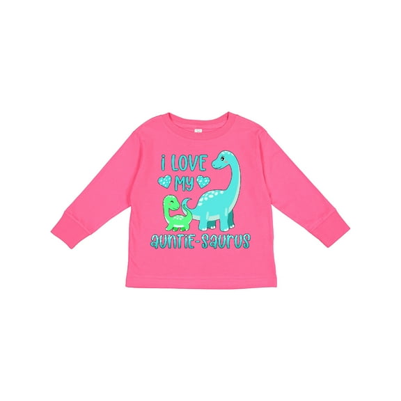 Inktastic I Love My Auntie-saurus Cute Brontosaurus Family Boys or Girls Long Sleeve Toddler T-Shirt