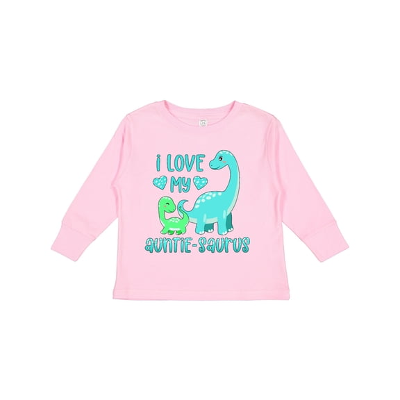Inktastic I Love My Auntie-saurus Cute Brontosaurus Family Boys or Girls Long Sleeve Toddler T-Shirt