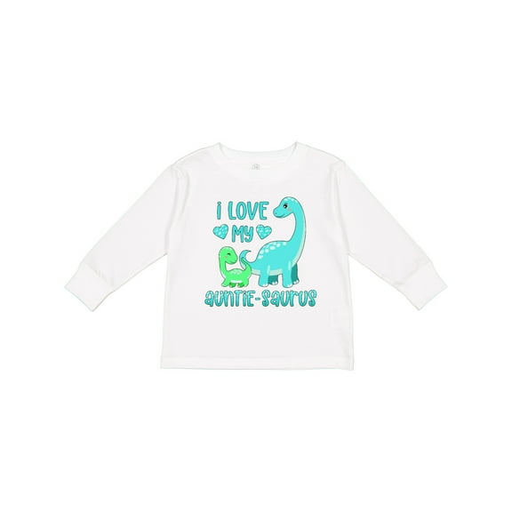 Inktastic I Love My Auntie-saurus Cute Brontosaurus Family Boys or Girls Long Sleeve Toddler T-Shirt