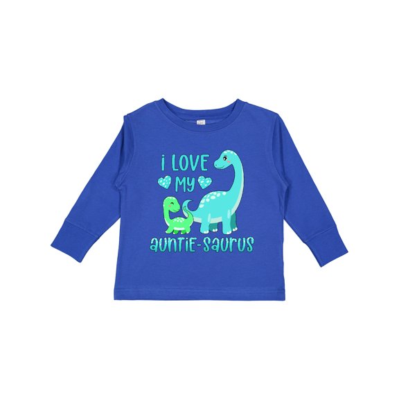 Inktastic I Love My Auntie-saurus Cute Brontosaurus Family Boys or Girls Long Sleeve Toddler T-Shirt