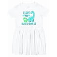 thumbnail image 1 of Inktastic I Love My Auntie-saurus Cute Brontosaurus Family Girls Toddler Dress, 1 of 5