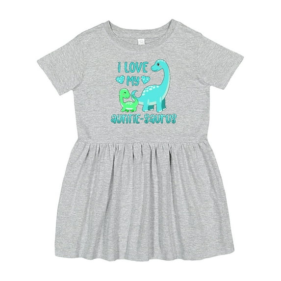 Inktastic I Love My Auntie-saurus Cute Brontosaurus Family Girls Toddler Dress