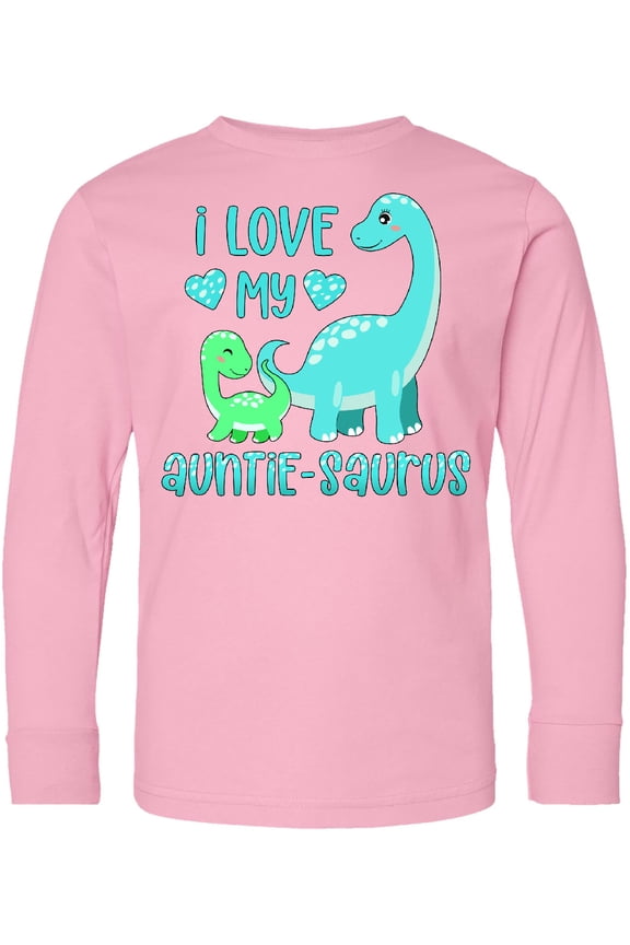 I Love My Auntie-saurus Cute Brontosaurus Family Long Sleeve Youth T-Shirt