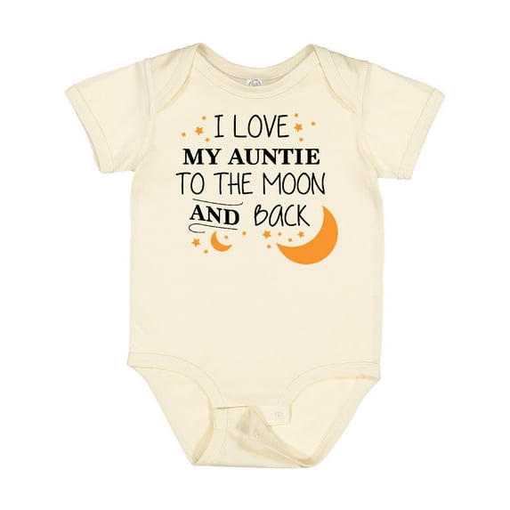 Inktastic I Love My Auntie to the Moon and Back Boys or Girls Baby Bodysuit