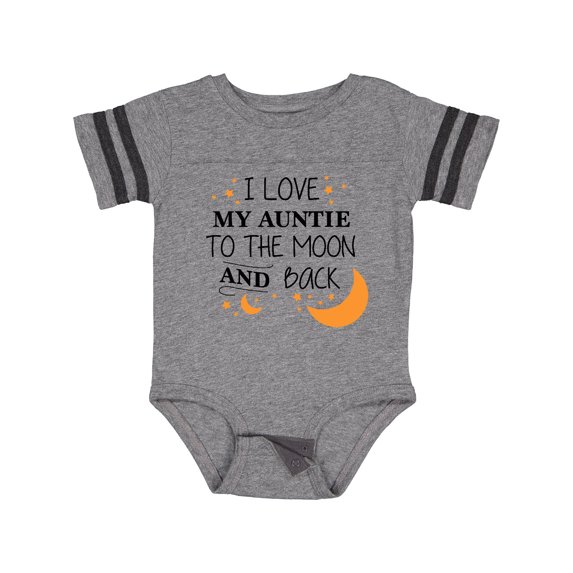 Inktastic I Love My Auntie to the Moon and Back Boys or Girls Baby Bodysuit
