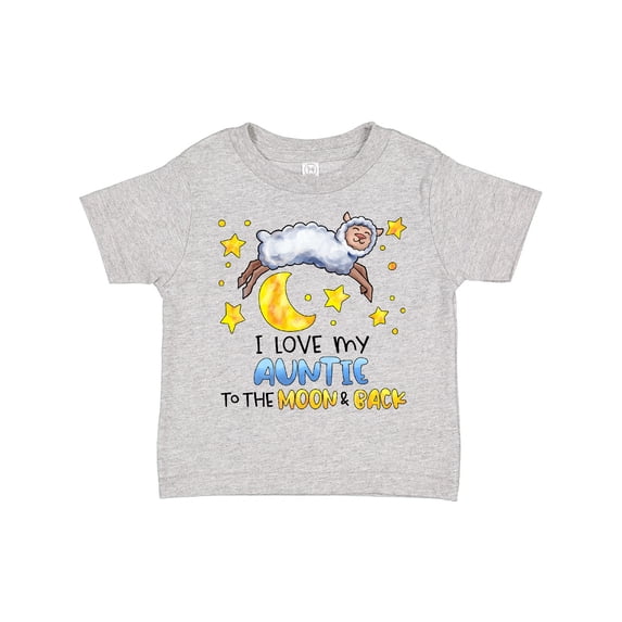 Inktastic I Love My Auntie to the Moon and Back Cute Sheep Boys or Girls Toddler T-Shirt