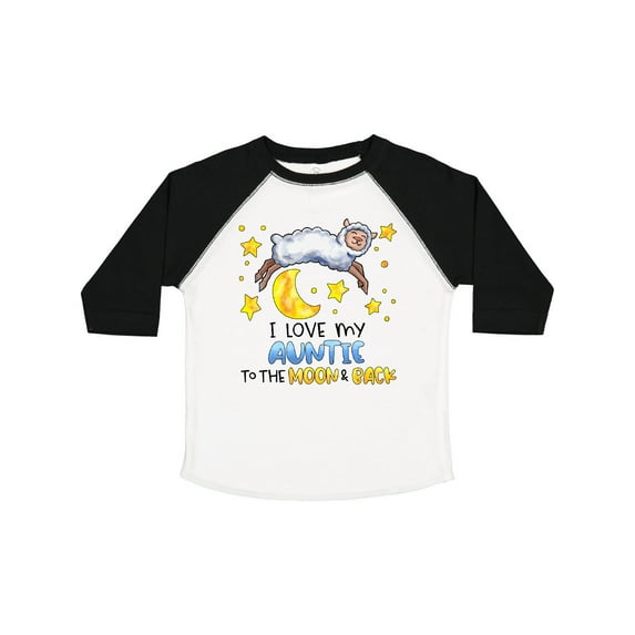 Inktastic I Love My Auntie to the Moon and Back Cute Sheep Boys or Girls Toddler T-Shirt