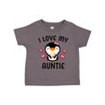 thumbnail image 1 of Inktastic I Love My Auntie with Cute Penguin and Hearts Girls Toddler T-Shirt, 1 of 5