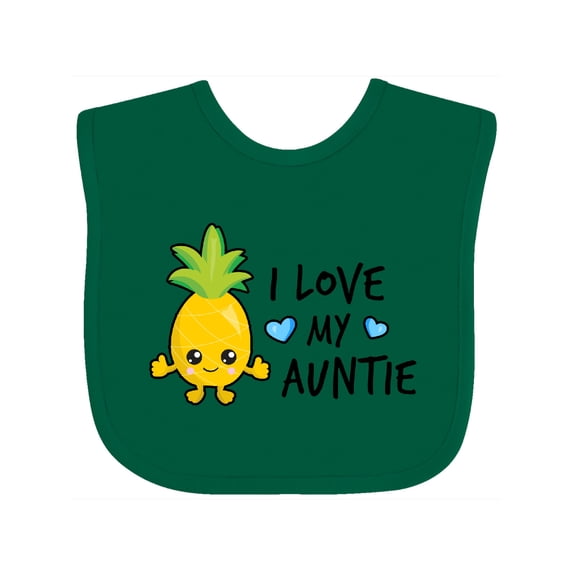 Inktastic I Love My Auntie with Pineapple Boys Baby Bib
