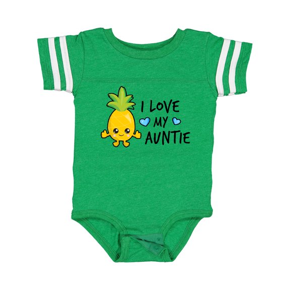 Inktastic I Love My Auntie with Pineapple Boys Baby Bodysuit