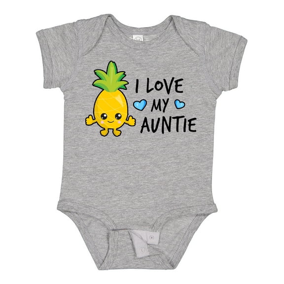 Inktastic I Love My Auntie with Pineapple Boys Baby Bodysuit