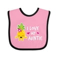 thumbnail image 1 of Inktastic I Love My Auntie with Pineapple Girls Baby Bib, 1 of 4
