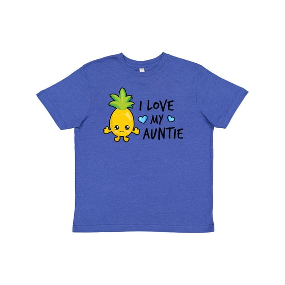 Inktastic I Love My Auntie with Pineapple Youth T-Shirt