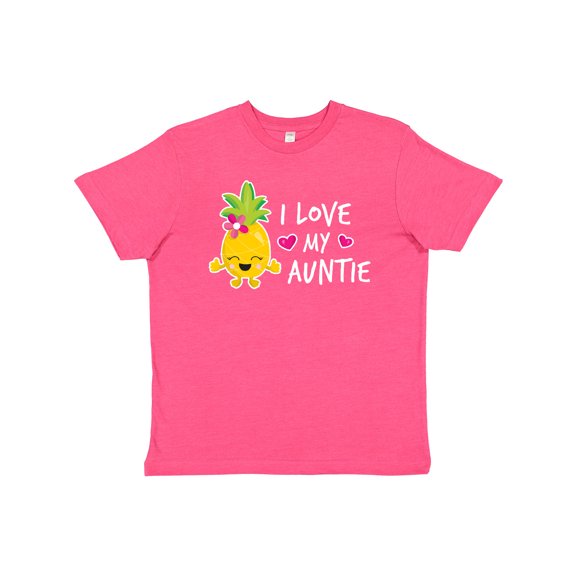 Inktastic I Love My Auntie with Pineapple Youth T-Shirt
