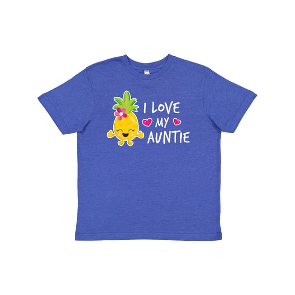 Inktastic I Love My Auntie with Pineapple Youth T-Shirt
