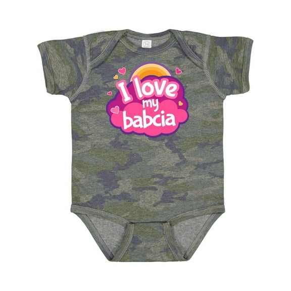 Inktastic I Love My Babcia Girls Girls Baby Bodysuit