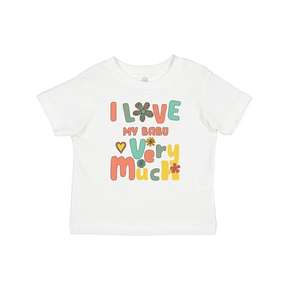 Inktastic I Love My Babu Retro Groovy Grandchildren Boys or Girls Baby T-Shirt