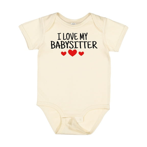 Inktastic I Love My Babysitter Boys or Girls Baby Bodysuit