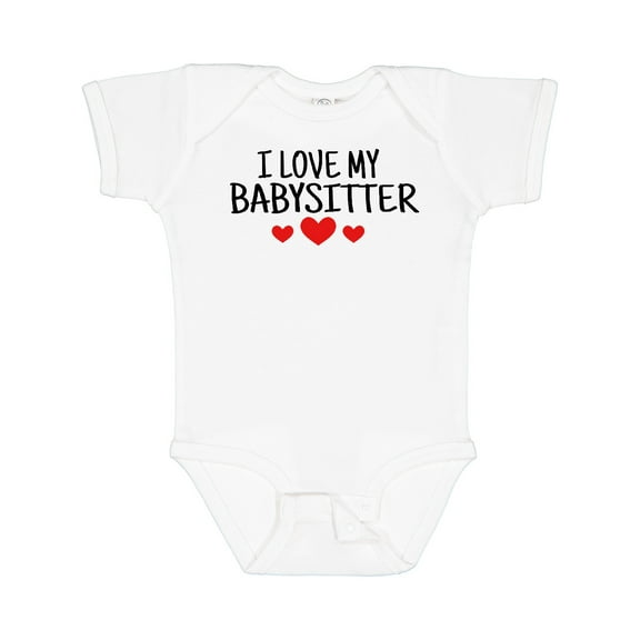 Inktastic I Love My Babysitter Boys or Girls Baby Bodysuit
