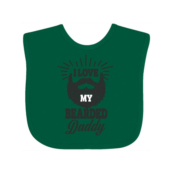 Inktastic I Love My Bearded Daddy Boys or Girls Baby Bib