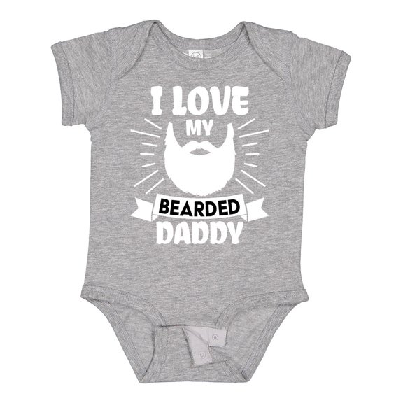 Inktastic I Love My Bearded Daddy for Fathers Day Boys or Girls Baby Bodysuit