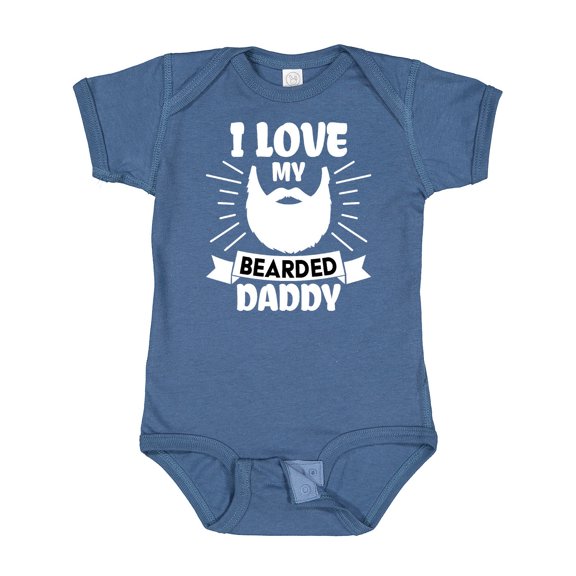 Inktastic I Love My Bearded Daddy for Fathers Day Boys or Girls Baby Bodysuit