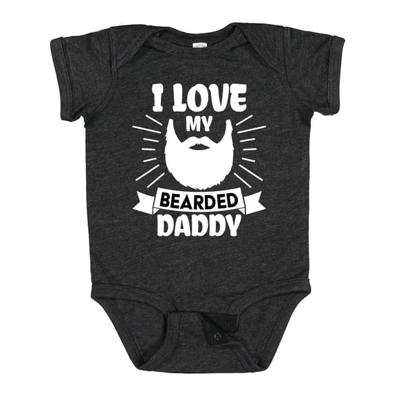 Inktastic I Love My Bearded Daddy for Fathers Day Boys or Girls Baby Bodysuit