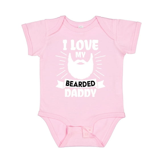 Inktastic I Love My Bearded Daddy for Fathers Day Boys or Girls Baby Bodysuit