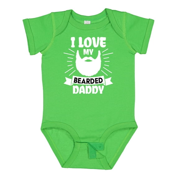 Inktastic I Love My Bearded Daddy for Fathers Day Boys or Girls Baby Bodysuit