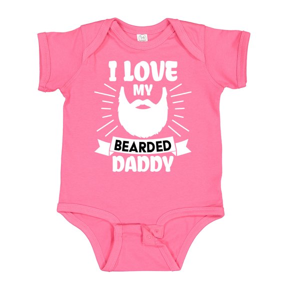 Inktastic I Love My Bearded Daddy for Fathers Day Boys or Girls Baby Bodysuit