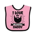 thumbnail image 1 of Inktastic I Love My Bearded Daddy for Fathers Day with Grunge Boys Baby Bib, 1 of 4