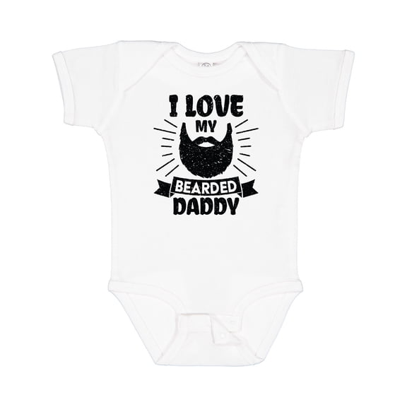 Inktastic I Love My Bearded Daddy for Fathers Day with Grunge Boys Baby Bodysuit