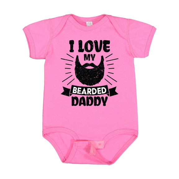 Inktastic I Love My Bearded Daddy for Fathers Day with Grunge Boys Baby Bodysuit