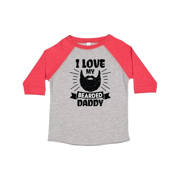 Inktastic I Love My Bearded Daddy for Fathers Day with Grunge Boys Toddler T-Shirt