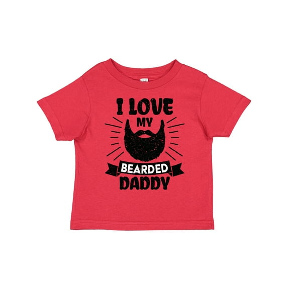 Inktastic I Love My Bearded Daddy for Fathers Day with Grunge Boys Toddler T-Shirt