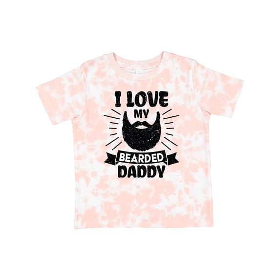 Inktastic I Love My Bearded Daddy for Fathers Day with Grunge Boys Toddler T-Shirt