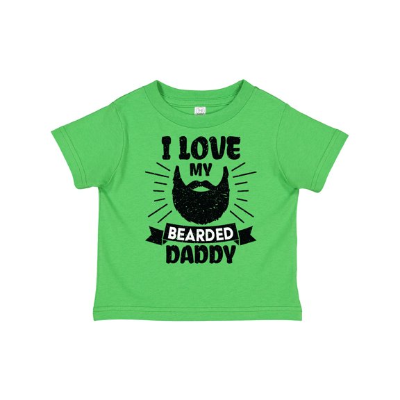 Inktastic I Love My Bearded Daddy for Fathers Day with Grunge Boys Toddler T-Shirt