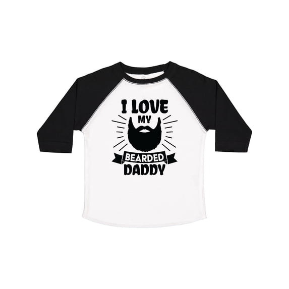 Inktastic I Love My Bearded Daddy with Beard Silhouette Boys or Girls Toddler T-Shirt