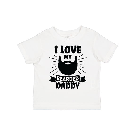Inktastic I Love My Bearded Daddy with Beard Silhouette Boys or Girls Toddler T-Shirt
