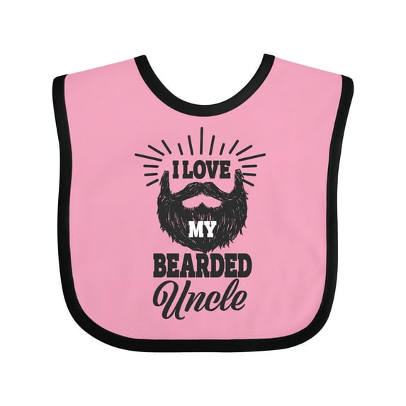 Inktastic I Love My Bearded Uncle Boys or Girls Baby Bib
