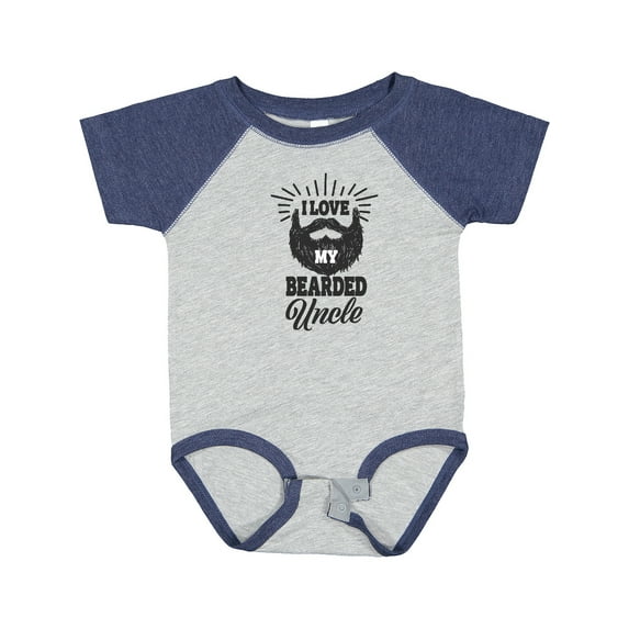 Inktastic I Love My Bearded Uncle Boys or Girls Baby Bodysuit