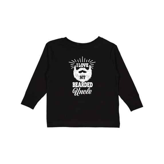 Inktastic I Love My Bearded Uncle Boys or Girls Long Sleeve Toddler T-Shirt