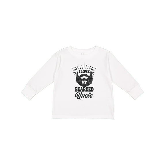 Inktastic I Love My Bearded Uncle Boys or Girls Long Sleeve Toddler T-Shirt
