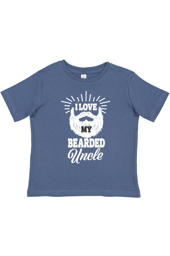 I Love My Bearded Uncle Boys or Girls Toddler T-Shirt