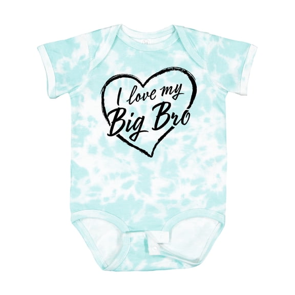 Inktastic I Love My Big Bro in Black Chalk Heart Boys or Girls Baby Bodysuit
