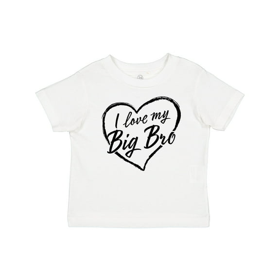 Inktastic I Love My Big Bro in Black Chalk Heart Boys or Girls Baby T-Shirt