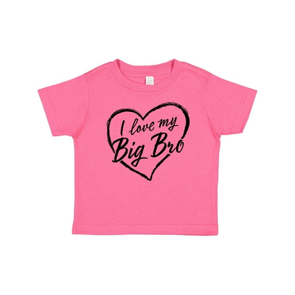 Inktastic I Love My Big Bro in Black Chalk Heart Boys or Girls Baby T-Shirt