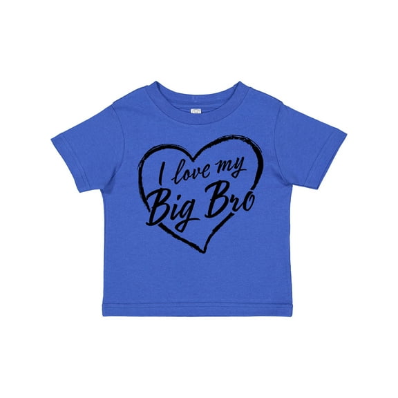 Inktastic I Love My Big Bro in Black Chalk Heart Boys or Girls Toddler T-Shirt