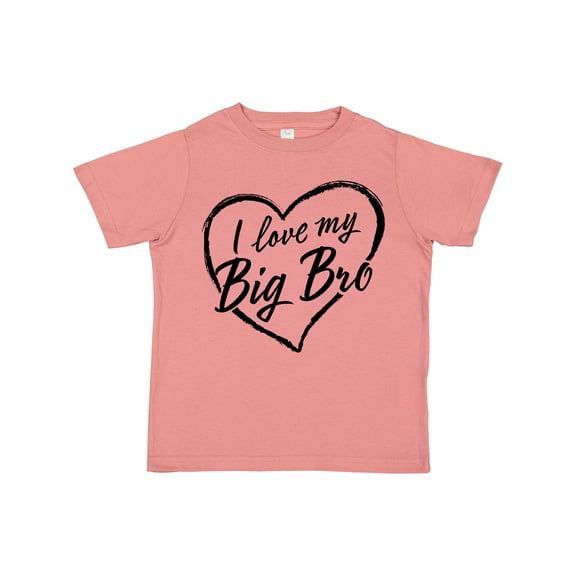 Inktastic I Love My Big Bro in Black Chalk Heart Boys or Girls Toddler T-Shirt